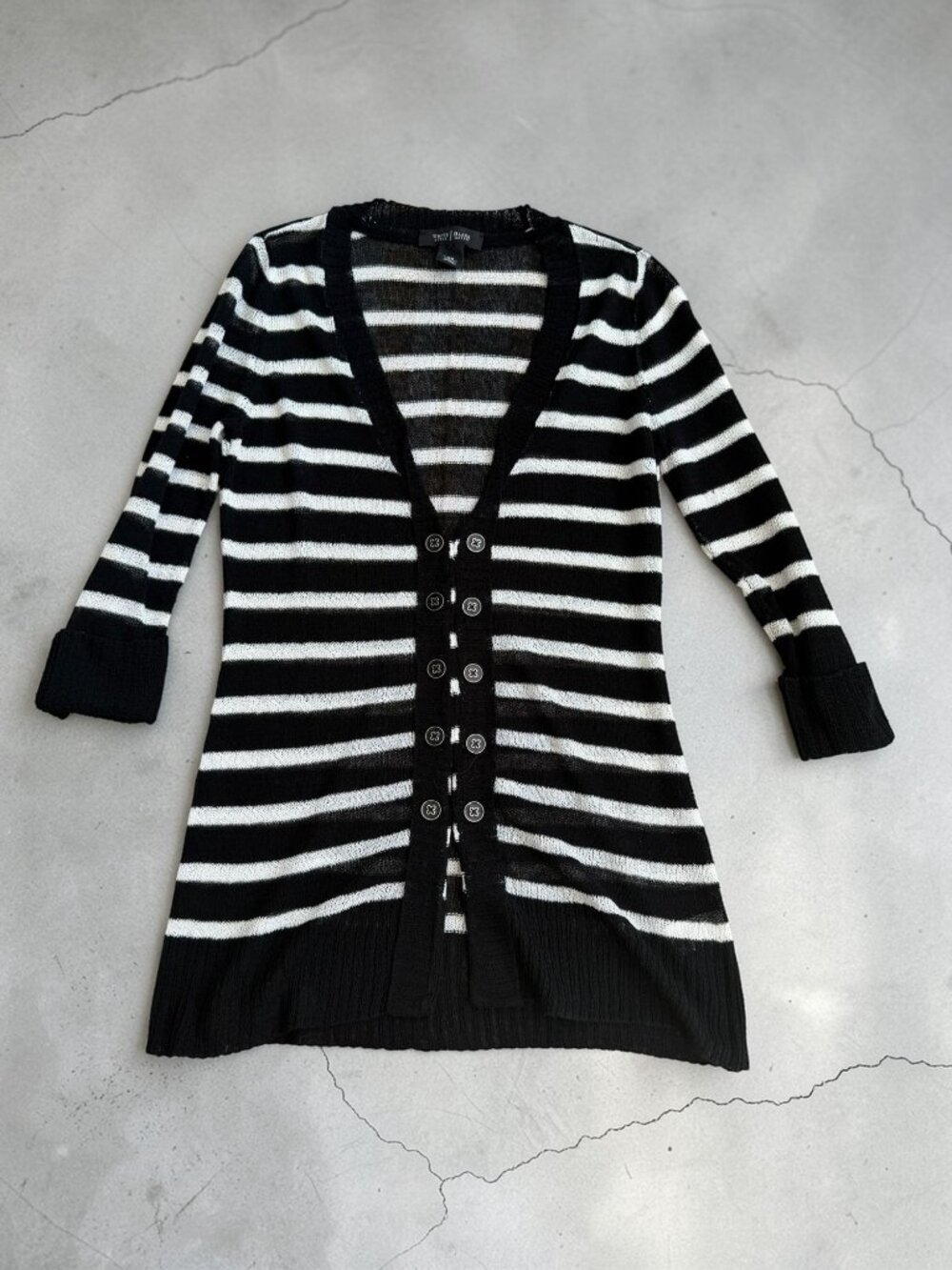 WHITE HOUSE BLACK MARKET WHBM Striped Cardigan Size XS
